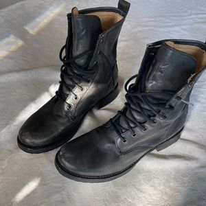 Frye Veronica combat leather boots